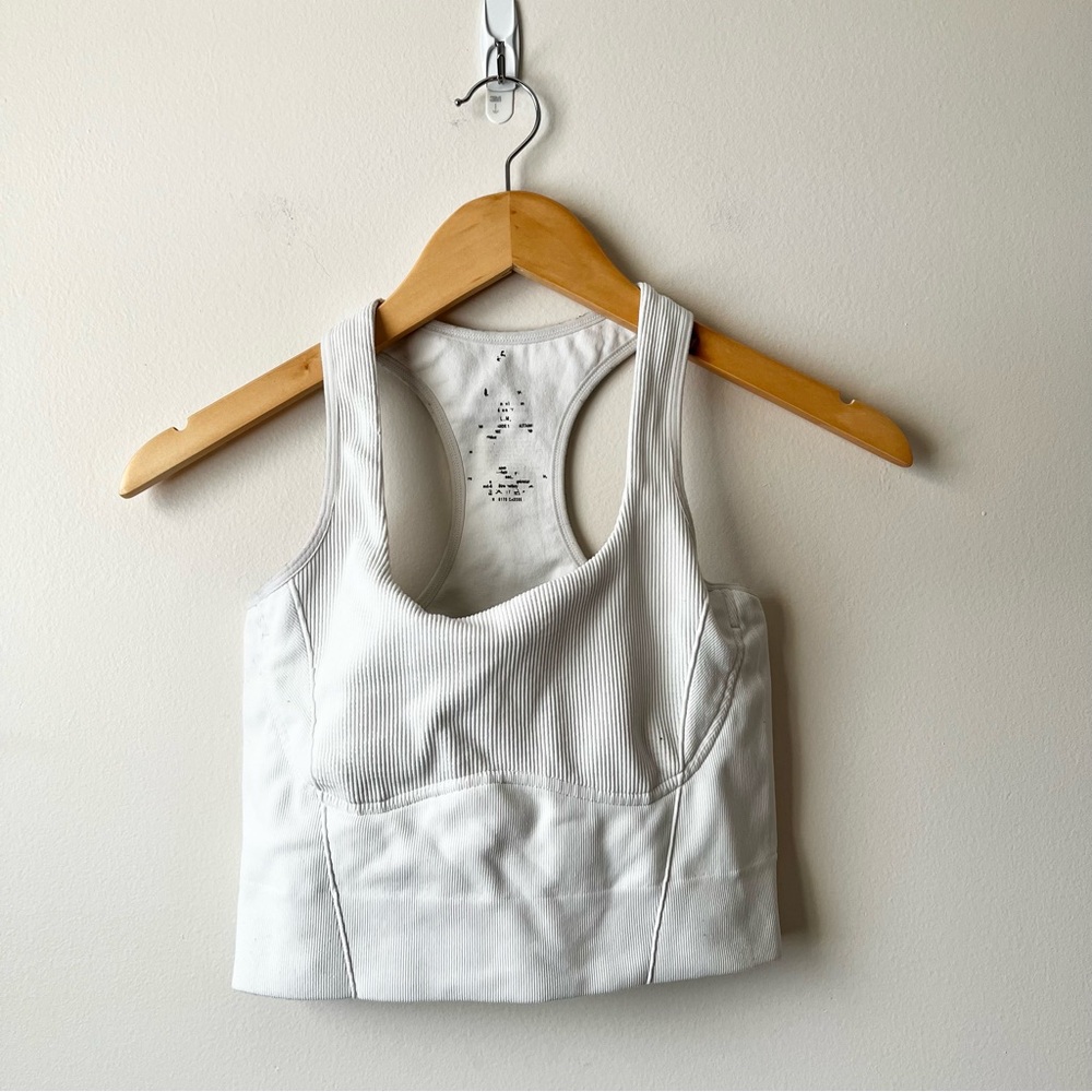 FP Movement Happiness Runs Corset Racer Back Tank M/L White